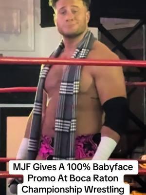 MJF Gives A 100% Babyface Promo At Boca Raton Championship Wrestling #mjf #aew #prowrestling 