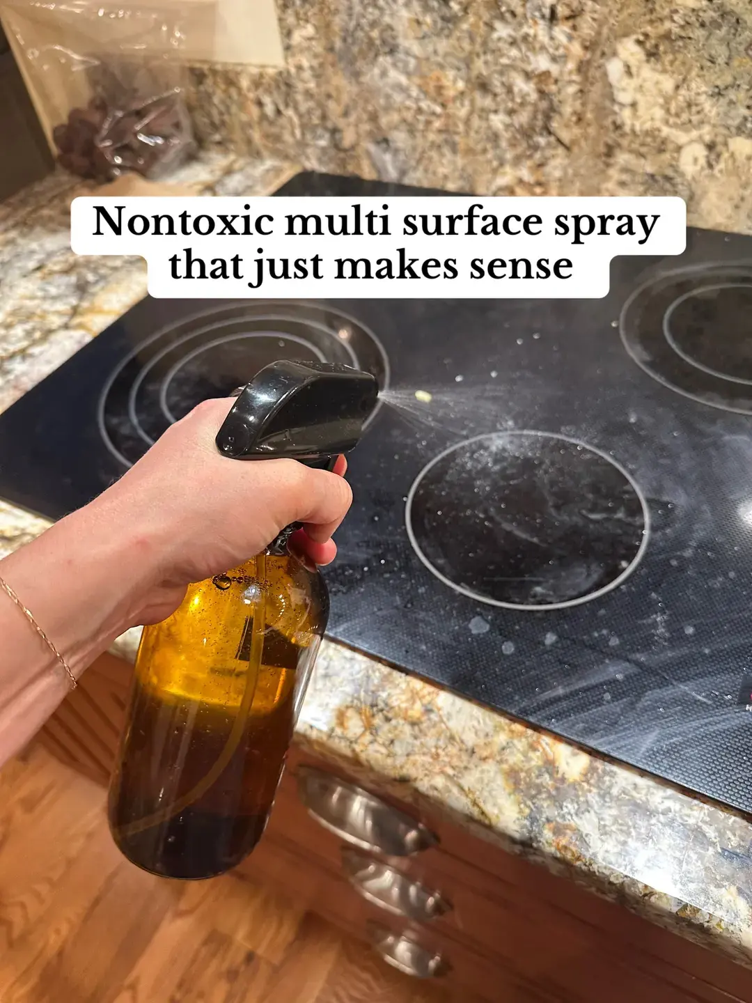 Instead of spending 5-10$ on a multi surface spray that is toxic or is a greenwashed product, you can easily make this with ingredients you already have in your home and it will cost you pennies. The product you spray down your counters with contaminates the food you eat, which means your inhaling and ingesting all the chemicals in your spray. This vinegar multi spray is safe and super affordable! #nontoxicliving #nontoxiccleaning #multisurfacecleaner #nontoxichome 