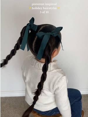 Love reusing old gift box ribbons for these hairstyles 🤭 #hairtutorials #hairvideos #toddlerhairstyles #hairstyle #hairstyles #hairideas #girlmom #viralvideo #hairtok #toddlerhairideas #easyhairstyles #momoftwo #easytoddlerhairstyles #peinadosfaciles #peinados #mamadedos #fallhairstyle #autumn #fallstyle #simplehairstyle #holidayhairstyle #holidays #christmas 