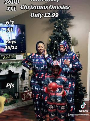 I love these pjs simply because they are tall friendly and the cost is ONLY $12.99 #tiktokshopfinds #pjs #christmas #holiday #onesies #familypjs 