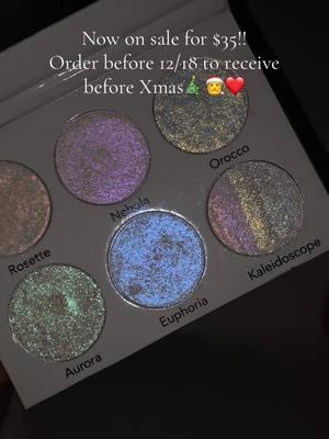 The best highlighter palette ✨🤩 Perfect xmas gift 💝💝 #fyp #xmasgiftsforher #makeup #cosmetics #highlighterpalette #highlighter #duochromehighlighter 