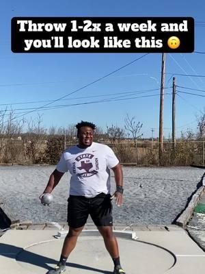 If you want to throw far, then you have to train and be consistent. Theres no short cut to success 🗣️  Ready to take your throws to the next level? Book a live consultation through the link in my bio for expert feedback and a personalized plan to reach your goals! #TalkToEm🗣️ #BOUTDAT #shotput #discus #thrower #spin #glide #70Feet #throwertok #trackandfield #athlete #viral #training #strengthandconditioning #txst #usatf #athletics #killeentx 