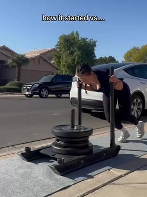 A sled push hates to see us coming #hyrox #hyroxtraining #sledpush #sleds #arizona #fitness #hyroxdoubles 