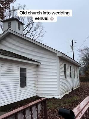 Part 2! Come along as we renovate an old church into a wedding venue. 🍾👰🏻‍♀️ Watching part 1 on @Ashlei Jobe page ⛪️🤍✨ #oklahomawedding #okbrides #weddingvenueownertiktok 