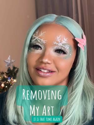 The saddest part @CeraVe  #fyp #naomiteraye #tealhair #lightbluehair #wintermakeup #snowflakemakeup❄ #snowflakemakeup #blackgirlmagic #arabellahair #mua #makeup #fypシ゚viral #tealhair #elfcosmetics #cerave 