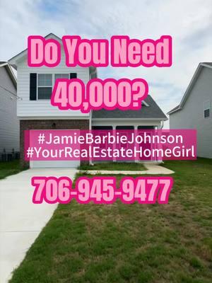 If you need 40k… call me TODAY! 706-945-9477 I would love to show you this beautiful home in person.  I’m Jamie Barbie Johnson… your real estate home girl… if you need a home… I’m your girl!  Listing Agent: Stuart Brooks  #BuySellInvest #DreamHomeGoals #DownPaymentAssistance #AugustaGeorgia #AugustaRealtor #RealEstateAgent  #AugustaGaRealEstate #FortEisenhower 