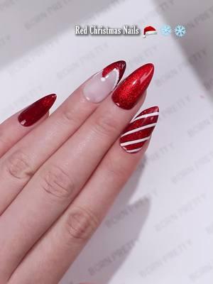 Do your nails at home with me!🤩🎄 Using #bornpretty ❤️Red Cat Magnetic Gel (59126) 💅Super Top Coat (58775) Tap the bio and search the product id to find it🥰  #nailart #allshinonme #nailsdesign #gelnails #naillover #nailsonﬂeek #nails2inspire #nailartist #nailswag #christmasnails #winternails #cateyenails #athomenails #fypシ゚ 