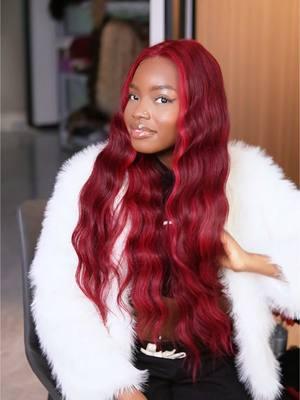 A memorizing gift catch the GORGEROUSNESS from every angle🎊🧑‍🎄☃️🛷🔥🥰🎅#arabella #wig #gluelesswig #christmascountdown #onlyus #onlyus #redhair #colorwig 