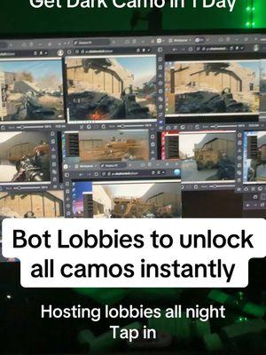 Get Dark Matter camo in 1 day with these bot lobbies no camo glitch no unlock all tool #botlobbys #botlobby #botlobbies #callofduty #bo6 #cod #darkmattercamo #warzone #camoglitch #unlockall 