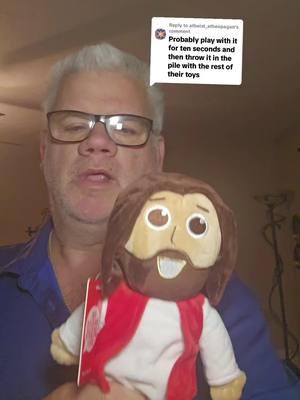 Replying to @atheist_atheopagan  talking Jesus Christ Doll says 10 essential Bible phrases plush 12 inches tall #talkingjesusdoll #jesusdoll #jesusplushie #jesusplush #christiangifts #giftskidslove #faithfindsyou #holidayhaul 