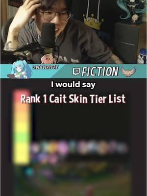 Rank 1 Cait skin tier list #leagueoflegends #challengerlol #leaguestreamer #adc #caitlynarcane #caitlynlol 