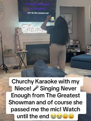 Churchy Karaoke! We gonna church up a song! My niece @Nikki Brown and I singing Never Enough from The Greatest Showman! #karaoketiktok #karaoke #neverenough #churchtiktok #holiday #familytime #funnyvideo #fun #christmas #greatestshowman #fypシ #explorepage #foryoupage 