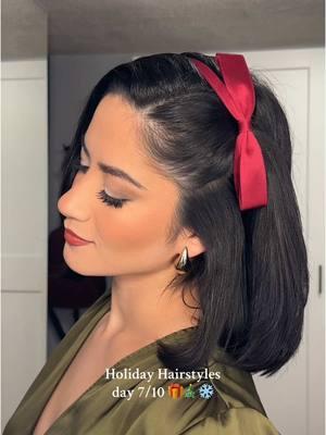 Day ✨7✨ Holiday hairstyles short hair edition!  Everything I used is link in my ShopMy!!  @ELEVEN Australia - Smooth me now thermal spray heat  @Conair - Infinit pro 1inch flat iron & bobby pins @TRESemmé - Extra Hold hairspray Bow from Amazon! 🎀 #shorthair #shorthairstyles #shorthaircut #shorthairgirl #holidayhair #holidayhairstyle #holidaytiktok #christmashair #hairinspo #hairtutorial #hairbow #christmas #usatiktok 