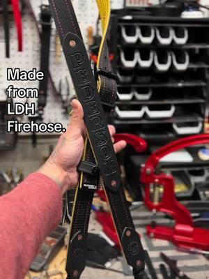 LDH Fire Hose Strap.🔥 Made from Fire Hose 😎 #rusticfirefighter #firefighter #firedepartment #firefightertiktok #firefighting #radiostrap #fireservice #fdny #paramedic #firedept #emt #