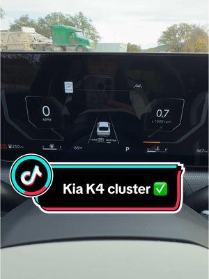 Checking out the behind-the-wheel cluster on the @Kia America K4. #cardujour #cartok #fyp #wwcoty #nactoy #kia #kiak4 #k4 