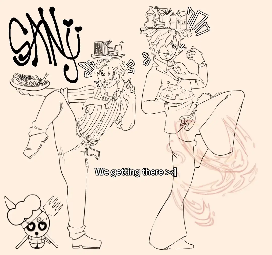 Hehehehehehe >:3 what we think chat?#drawing #sketch #silly #goofy #onepiece #fanart #sanji #sanjivismoke #fyp #foryoupage #trending 