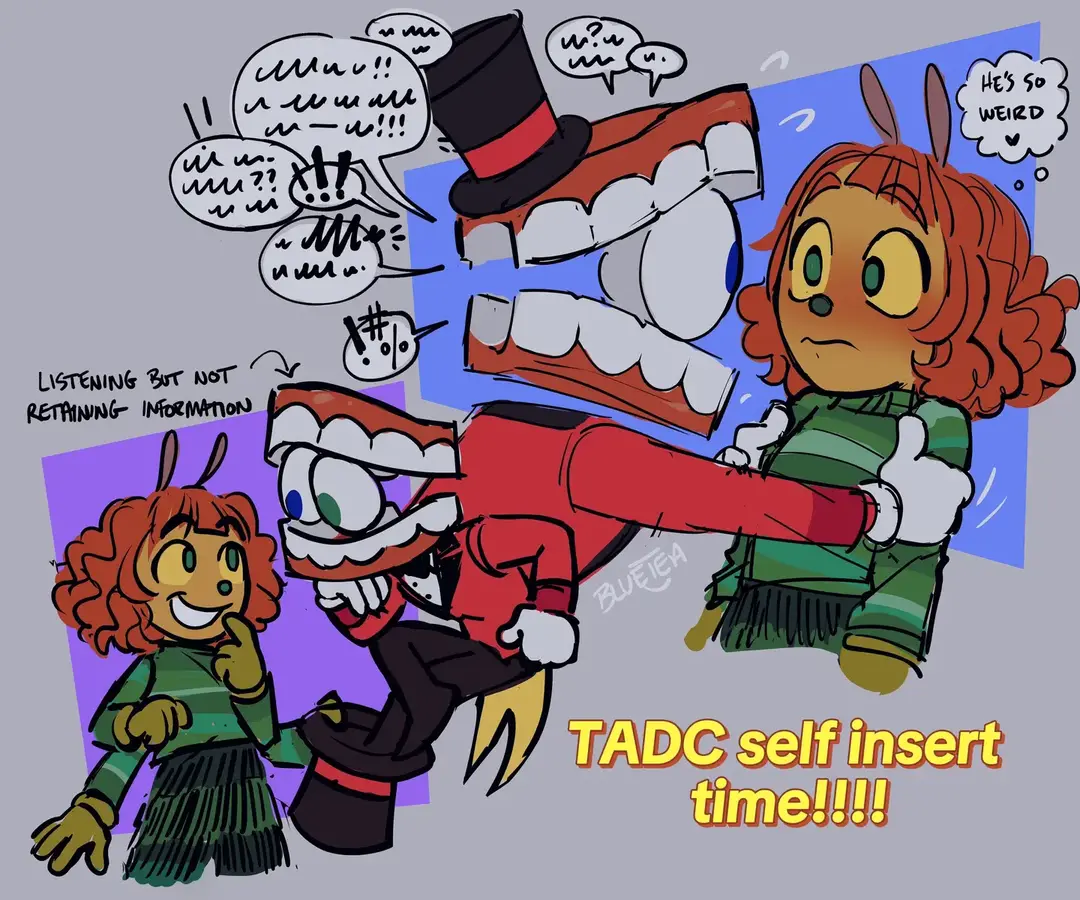 Finally designed an insert im happy with for tadc. Now i just have to get used to drawing caine… SOBS #tadc #tadccaine #selfinsert #cainedigitalcircus #theamazingdigitalcircuscaine 