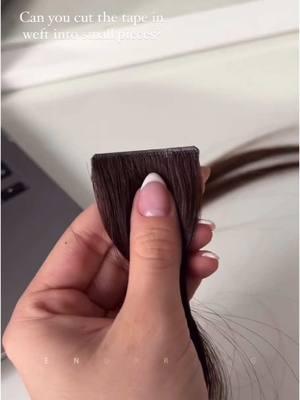 Yes 🙌🏼 Tape in weft can be custom cut into the size you want✅ Shop invisible tape in weft with 10% off , link in bio 💗 #endaringhair #tapeinweft #invisibletapeins #longtapeins #tapeinhairextensions #diytapeinhairextensions 