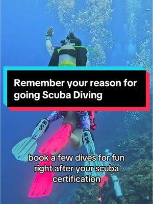 Don’t forgot the whole reason you got into scuba diving in the first place. I got asked by a bystander when we were just having fun the other day, “what are you all training for” even though we weren’t, because people are so conditioned to everyone always being on some training dive. It’s so rare to see people just out goofing off having fun without some other class, gear testing, or purpose. Sure, I also do it for it work and many of us do, but WHY did we chose scuba diving over so many other things… because it’s FUN! Every now and then it’s important we remember that 🤿✅💦 #scubatiktok #scubatok #scuba #padi #naui #divetravel #divetrip #scubadivingwithkenny 