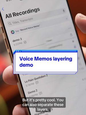 Apple added recording layers to its Voice Memos app in iOS 18.2, which allows users to record a second audio track over an existing recording. It’s an easy way to demo some music ideas, but it’s currently only available for the iPhone 16 Pro and Pro Max. #apple #voicememos #iphone #musician #techtok 