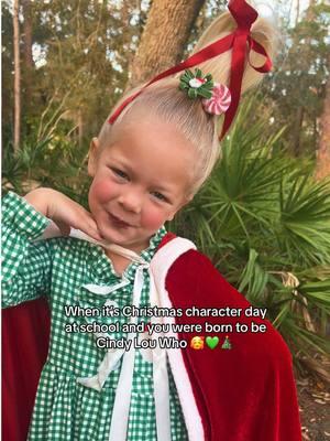 The cutest Who in Whoville!! #thegrinch #cindylouwho #funny #dressupday #christmas #holiday #christmasmovies #whoville #viral #trending #fyp #foryoupage 