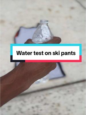 Water test on Snow pants #snowszn #clothes #watertest #giftideas #usatiktok #colddays 