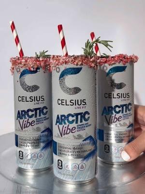 Secure your spot on the nice list by bringing our Frosted Arctic Spritz Mocktail to your holiday party! ❄️🥂 - Arctic Vibe CELSIUS  - Grenadine Syrup - Lime Juice  - Cinnamon  - Rosemary garnish  #CELSIUS #CELSIUSLiveFit #EssentialEnergy #Mocktails #HolidayDrink 