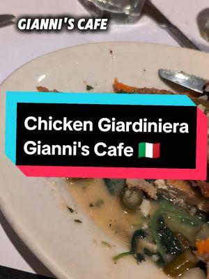 Top 10 dish for me!  Stopped by Gianni's Cafe in Palatine, and let me tell you—the hype is real. I had their Chicken Giardiniera, and it was hands down one of the best dishes I’ve ever had. Perfectly cooked chicken, topped with that tangy, spicy giardiniera that just takes it to another level. The spot itself is cozy but elegant, and you can tell it's a local favorite because it was packed. If you’re planning to hit this place, I highly recommend making a reservation—it gets busy for a reason. Great location, great vibes, and even better food. If you’re looking for solid Italian food in the northwest suburbs, Gianni’s Cafe should be at the top of your list. 📍 18 W Station St, Palatine, IL 60067 #GiannisCafe #PalatineEats #ItalianFood #ChickenGiardiniera #FoodieFinds #CARESNONE