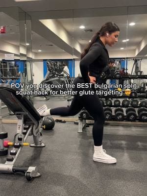 You will NEVER do Bulgarians the same after trying this hack 🤯 the glute targeting is unreal! . . . #bulgariansplitsquats #gymhacks #fitnesshacks #workouthacks #gymtips #splitsquats  #hipthrusts #hipthrustbelt #hipthrust #gymmotivation #gymgirl #gymworkouts #workoutfromhome #gymmusthaves #womensfitness 