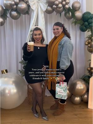 PART 1 of our event more content to come, we missed our coffee girly in this video 🤎🥹🎄🥐☕️ #fyp #foryou #jewelrystore #latinaownedsmallbusiness #downeyca 