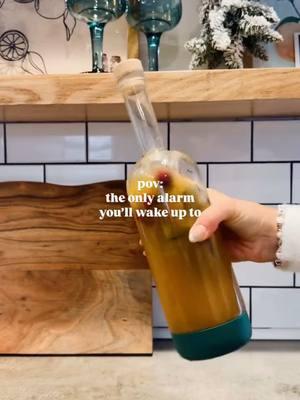 the best alarm clock...if you ask us 😉 grab your supplies to batch coffee, syrups, mocktails or cocktails! #crewbottle #viralproduct #infusions #cocktails #asmr #asmrvideos #asmrdrink