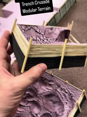 Started fabricating some modular pieces for my @trench_crusade gaming board. These are made out of various pieces of insulation foam, wood, and corrugated papers. Build tutorial is in the works and will be available on my hobby channel @skshobbyworkshop  #trenchcrusade #modular #modulargameboard #skirmishgames #modelbuilding #wargaming #warhammer40000 #warhammer40k