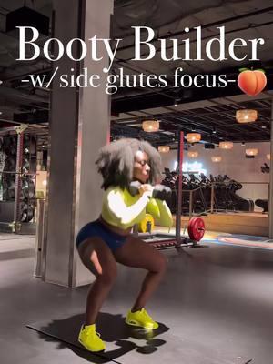 Booty Builder (side glutes focus)‼️  Try this minimal equipment glute workout that will also help round out your hips🙌🏾 Tips: 📌add a booty band right above your knees in exercise 1 (Squat to Standing Abductions) to enhance resistance (and improve gains!) 📌 make sure you kick your toes OUTWARD during the bilateral donkey kick portion of exercise 2 (Alt to Double Donkey Kicks)— this will further recruit the glute medius to round out the hips 📌tuck your pelvis and slightly round your back on the ascent of exercise 3 (Unilateral Kneeling Squats)— this will encourage glute recruitment. Also, SQUEEZE your glutes at the top of the movement 📌 use your abs to pull yourself off the floor in exercise 5 (Glute Bridges to Seated Abductions)—this is a great way to work your abs and glutes at the same time  . . . Do glute workouts 3x per week + combine with a high protein diet using EITHER a slight caloric surplus (if you want to build) or deficit (if you want to cut/sculpt), and your future self will thank you for it❤️ 8 Week Booty Bible Guide and 4 Week Sexy Abs Guide now available ‼️ Link in my bio🔗 #gluteworkout #glutesworkout #glute gains #gluteactivation #gluteday #gluteexercises #glutetraining #legworkout #hamstringworkout #lowerbodyworkout #lowerbodyday #squats #deadlifts #explorepage