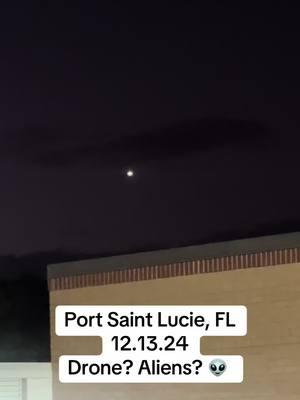 It literally stood there not moving for awhile. I couldnt hear anything to determine if it was a helicopter? But it was very high up not low. Let me know what you think!! #portsaintlucieflorida #portsaintluciefl #drones #aliensighting #alien #dronesinflorida #aliensarereal 