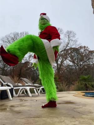 The Grinch trying to distract you after stealing Christmas #itsokimok #tatemcrae #itsokimokdance #thegrinch #grinchcostume 