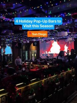 Looking for a way to lift your holiday spirits...literally?🍸🎅 San Diego’s pop-up bars are serving up festive cheer one cocktail at a time. Here are four jolly spots to kick off your season of sips: . 🎄 Miracle at Draft San Diego | 📍Mission Beach 🎄 The Lafayette | 📍North Park 🎄 Santa’s Lair at @Parq Nightclub | 📍Downtown 🎄 Sippin’ Santa at The Grass Skirt | 📍Pacific Beach . Ready to toast to the holidays?🥂 Find even more holiday and Christmas pop-up bars by visiting our website!  . #holidaybar #visitsd #visitsandiego #sandiegoholidays #sandiegococktails #holidaybar