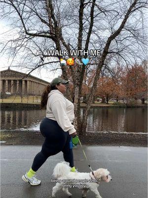 two secrets to life during my morning walk: walking even when its not perfect weather outside & surrounding yourself with people you love is key to happiness and fulfillment in life #walkingvlog #10ksteps #plussizefitness 