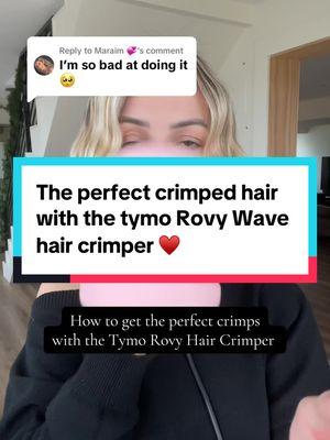 Replying to @Maraim 💞 how to get the PERFECT crimps every time using the @TYMO BEAUTY US hair crimper. Ignore my sick voice 😭 #tymobeauty #tymorovy #haircrimper #holidayhaul 