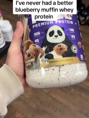 I’ve never had a better blueberry muffin whey protein. A must try #pandasupps #wheyprotein #tiktokshopholidayhaul 