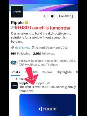 RLUSD launch is set for tomorrow #xrp #xrparmy #creatorsearchinsights #RIPPLE #RLUSD #cryptocurrency #cryptotrapstar 