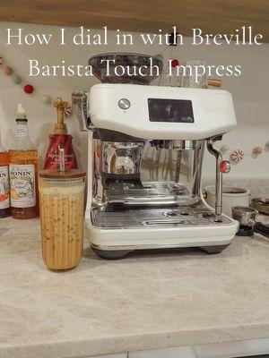 So easy with this machine! Linked in bio, still on sale!  #breville #brevillebarista #brevillebaristatouch #dialinginespresso 