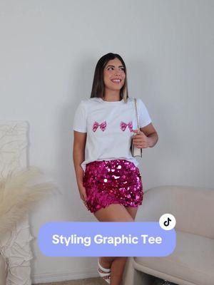 The cutest graphic tees from @Adore Me 🥰 | christmas/holiday outfit inspo!! #adoremepartner #OOTD #holidaypartyoutfit #girlsgirls #sequinskirt #christmasoutfits #holiday2024 #fashionoutfits #aesthetic #pinterest #adorememerch 