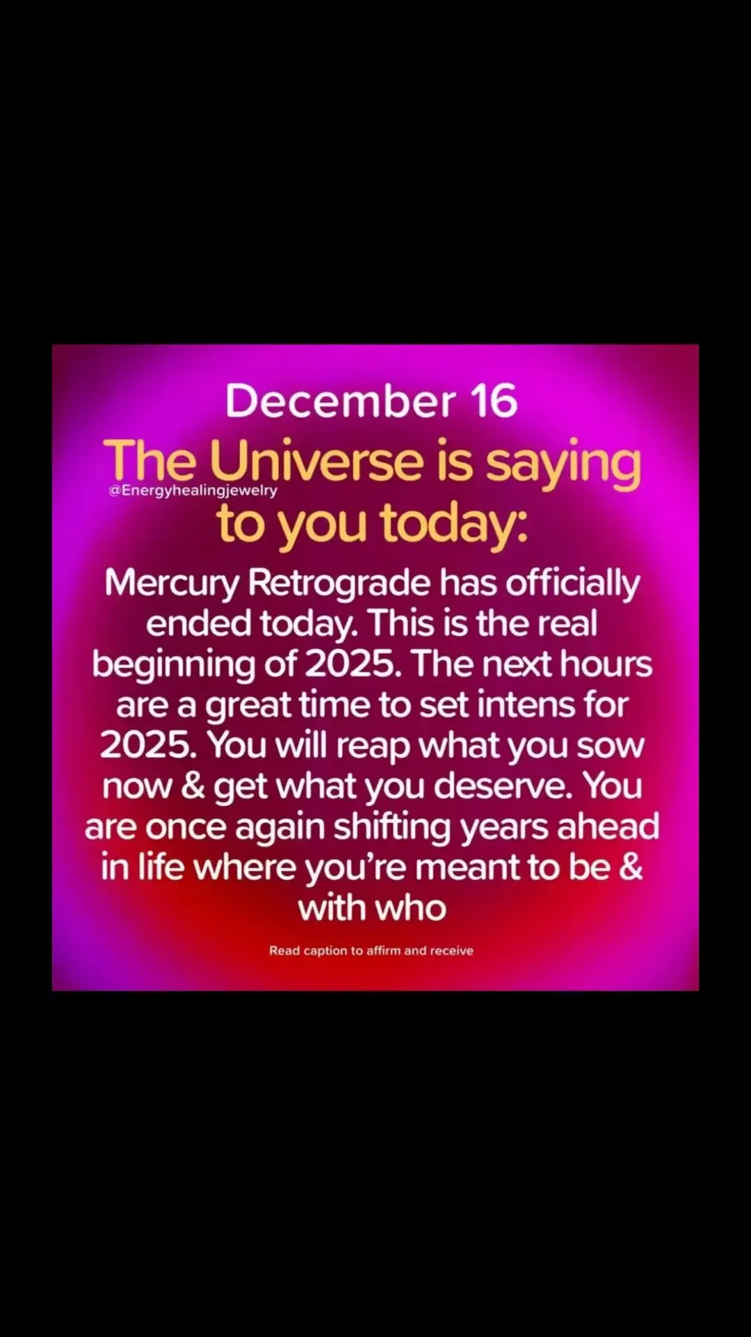 Is Everyone Okay?? As Mercury retrograde comes to an end, we step into 2025 with clarity and fresh momentum. The delays and introspection of the past few weeks have prepared us to move forward with renewed purpose. Trust the lessons learned, let go of what no longer serves you, and embrace the year ahead with open-hearted confidence.#mercury  #Retrograde  #Bigchanges and New InnerG! #astrology #cosmos #newbeginnings 