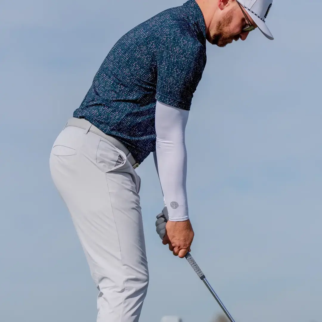 Block out harmful rays on and off the course 🌤️ Crafted from lightweight, moisture-wicking material, SPARMS provide 98.5% protection from UVA and UVB rays! 👏 #trending #trends #viral #golftok #golftiktok #golfclubs #golfswing #golftips #golftipsdaily #WorldwideGolf #WG #GetThere #SPARMS #sunprotection 