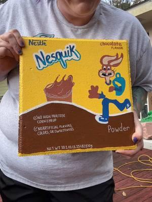 Replying to @his.forever82422 here is your long waited nesquick stepping stone 😁 and i think it turned out sooooo cute!  #brick #brickpainting #fundecor #gardendecor #chocolatemilk #steppingstone #diysteppingstone 