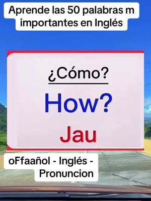 Aprende las 50 palabras más importantes en Inglés = #ingles #aprenderingles #aprendeingles #palabraseningles #vocabularioingles #inglesparatodos #inglesfacil 