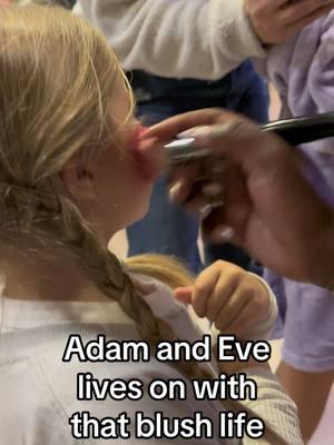 Adam and Eve cheer lives on! #cheerleading #cheer #adamandeve #cheerlife #allstarcheer #cheerhair #cheermakeup 