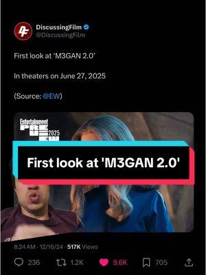 Let’s goooo #mega #m3gan #allisonwilliams #violetmcgraw #jennadavis #horror #horrornews #horrortok #doll #fyp 