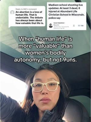 Replying to @Will or is it that “children” become less “valuable” *after* birth…? 🤔 #womenshealthcare #womenshealth #reproductiverights #gunsafety 