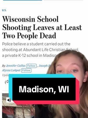 Here we are again.  #madisonWI #schoolshooting #kidsoverguns #itstheguns #tiredofbeingtired 